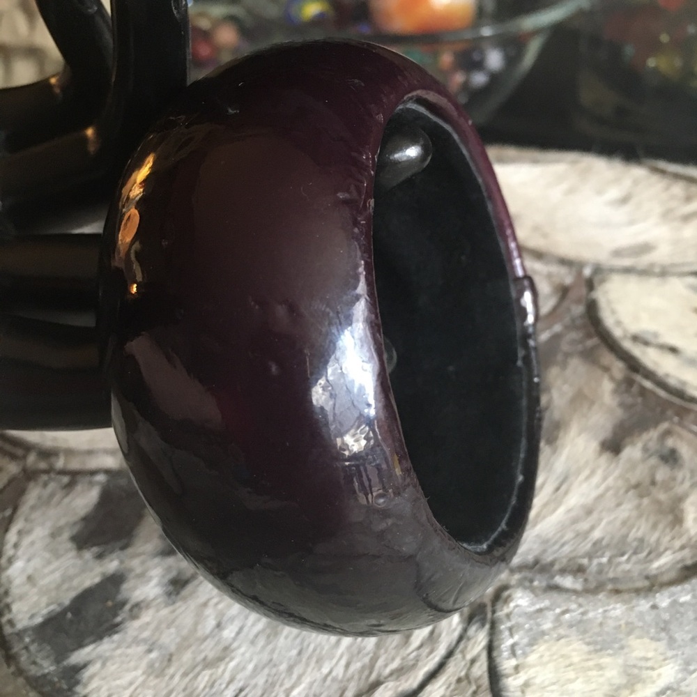 Cara Couture Chunky Purple Bangle Bracelet